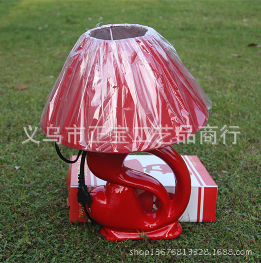愛心陶瓷臺燈 傢居擺設創意臺燈 喜慶臺燈工廠,批發,進口,代購