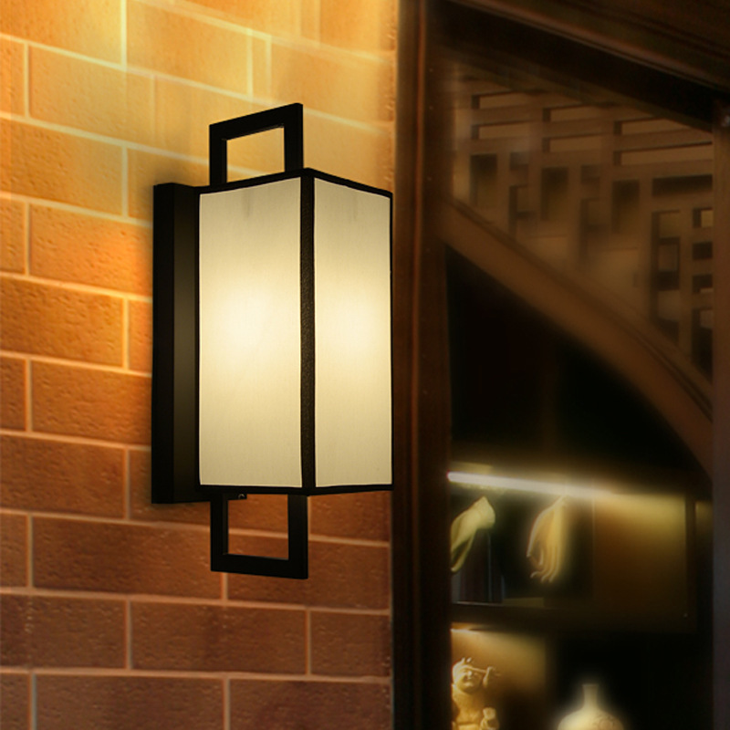 新中式壁燈現代簡約中式床頭燈飾仿古創意鐵藝酒店茶樓臥室壁燈具工廠,批發,進口,代購