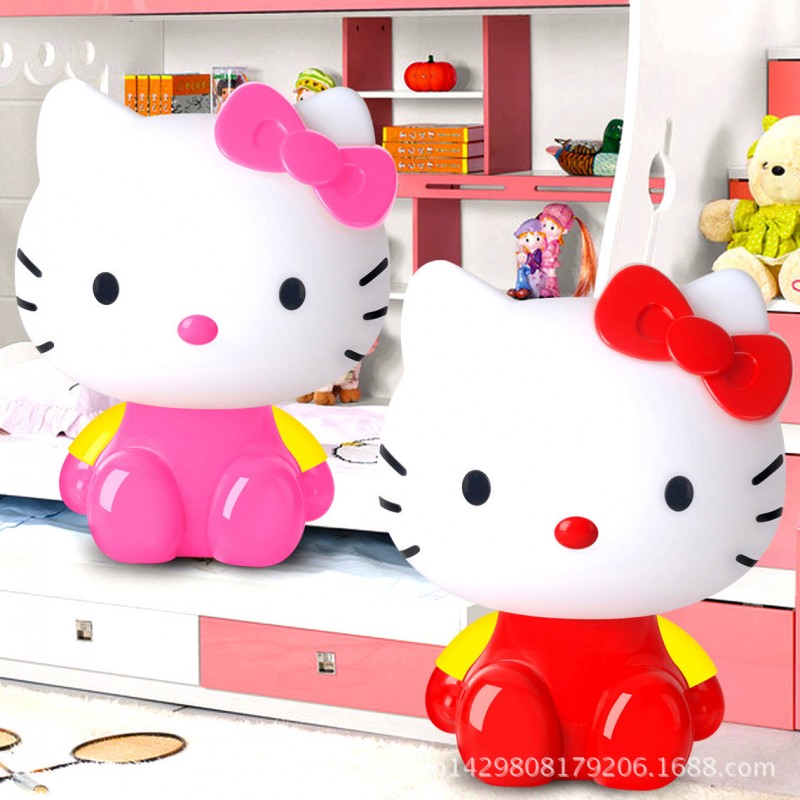 卡通創意臺燈kitty臥室小臺燈凱蒂貓可愛床頭燈暖光夜燈KT貓代發工廠,批發,進口,代購