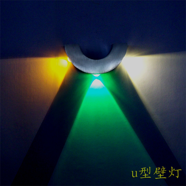 新款特惠led鋁材U型壁燈過道吸頂兒童房字母燈客房臥室照畫效果燈批發・進口・工廠・代買・代購