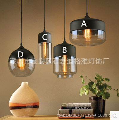 復古懷舊loft燈飾咖啡廳個性創意餐廳吊燈北歐玻璃吧臺燈具批發・進口・工廠・代買・代購