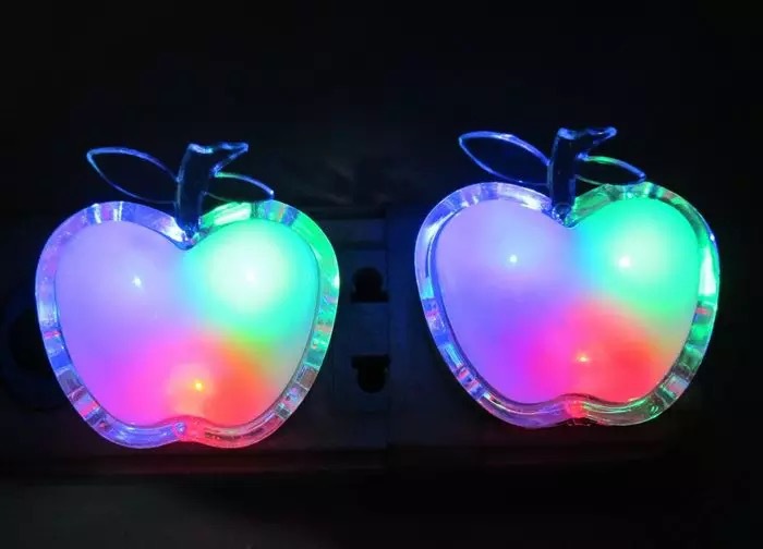 LED節能創意小夜燈 蘋果形插電臥室床頭臺燈喂奶夜光燈睡眠燈批發・進口・工廠・代買・代購