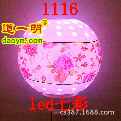 LED七彩小夜燈 電燈 禮品創意燈飾陶瓷小夜燈 編號：1116LED七彩批發・進口・工廠・代買・代購