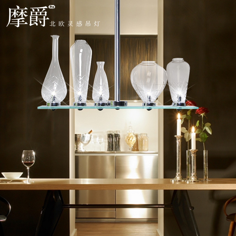吊燈客廳現代餐廳創意水晶花瓶五燈吊燈現代創意吊燈客廳led工廠,批發,進口,代購