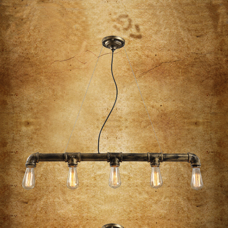 客廳餐廳loft美式鄉村工業酒吧咖啡廳創意燈具個性愛迪生水管吊燈批發・進口・工廠・代買・代購