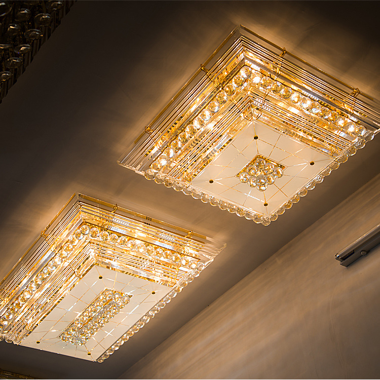 LED客廳燈具長方形水晶燈吸頂燈飾臥室大廳大氣歐式溫馨現代簡約批發・進口・工廠・代買・代購