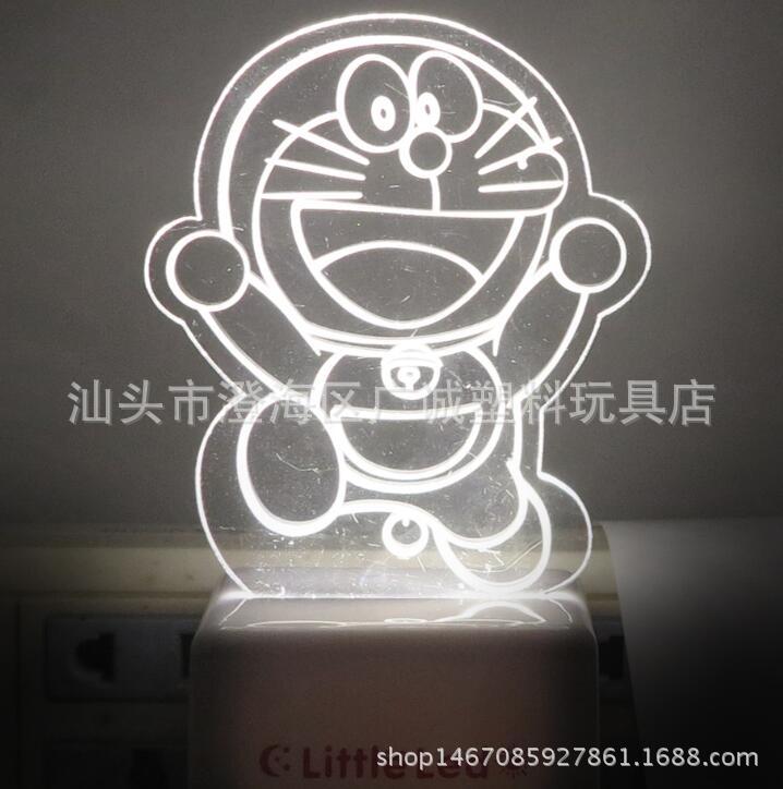 創意時尚卡通3D光控哆啦A夢LED小夜燈 插電感應智能光控廠傢直銷批發・進口・工廠・代買・代購