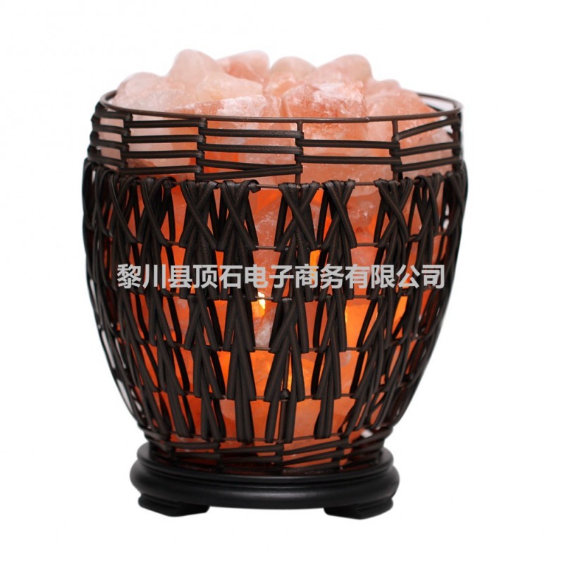 現代 手工藤編創意S級水晶鹽燈臺燈小夜燈床頭燈護眼 燈工廠,批發,進口,代購
