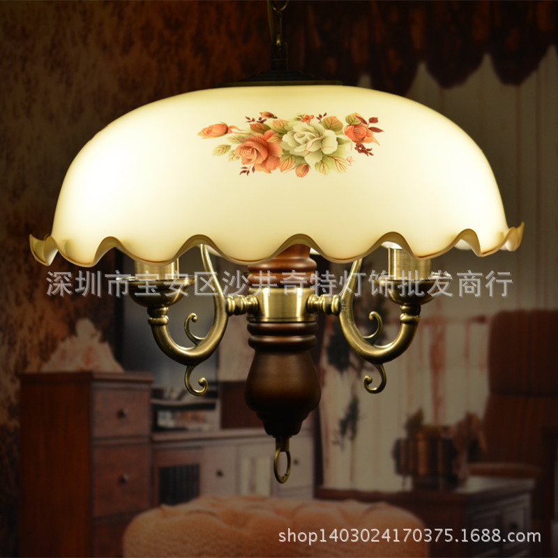 奇特燈飾批發歐式復古實木單頭餐廳咖啡廳裝飾工程吊燈一件代發工廠,批發,進口,代購