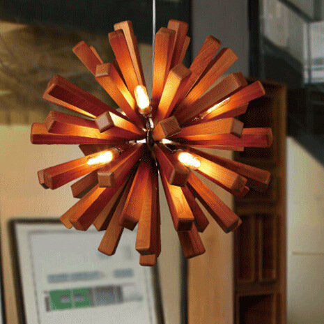 設計師藝術 創意個性 燈具 北歐簡約客廳簡約 蒲公英 木藝吊燈工廠,批發,進口,代購