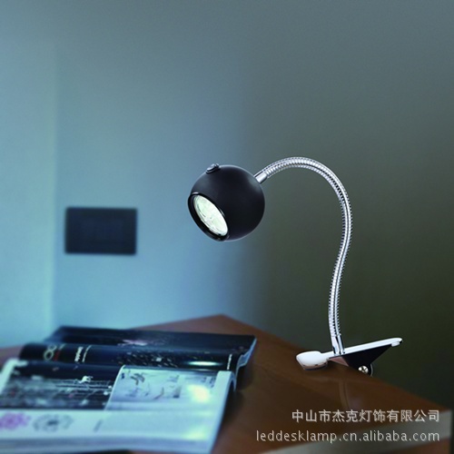 廠傢直銷外貿爆款金屬軟管LED臺燈創意環保夾子臺燈JK813C韓國燈工廠,批發,進口,代購