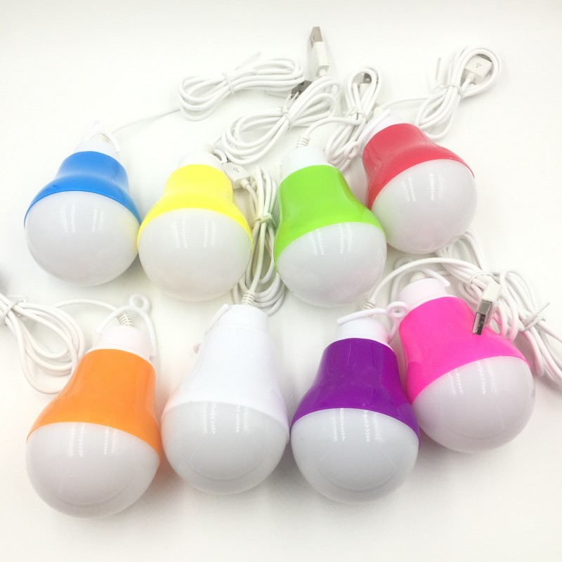 USB帶線LED節能便攜燈泡 5W LED燈泡 節能塑料燈泡 usb燈泡工廠,批發,進口,代購