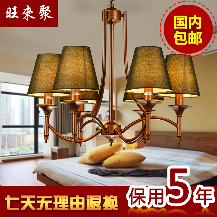 復古美式鄉村鐵藝新款臥室酒店客房簡約創意餐廳服裝發廊客廳吊燈批發・進口・工廠・代買・代購