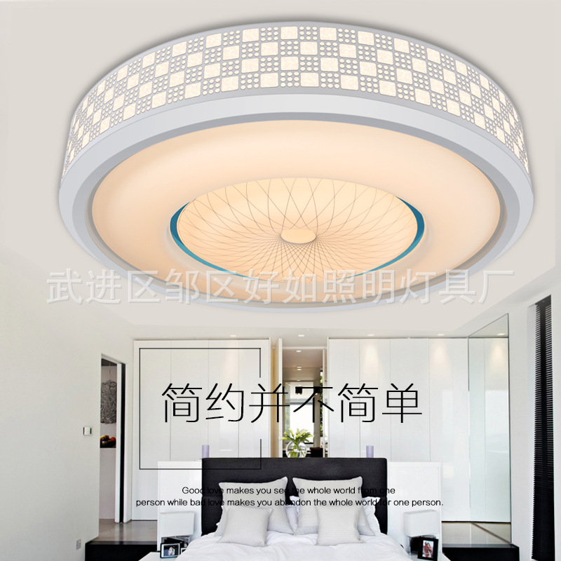 爆款簡約現代大圓形LED吸頂燈客廳臥室餐廳過道亞克力鐵藝燈具飾工廠,批發,進口,代購