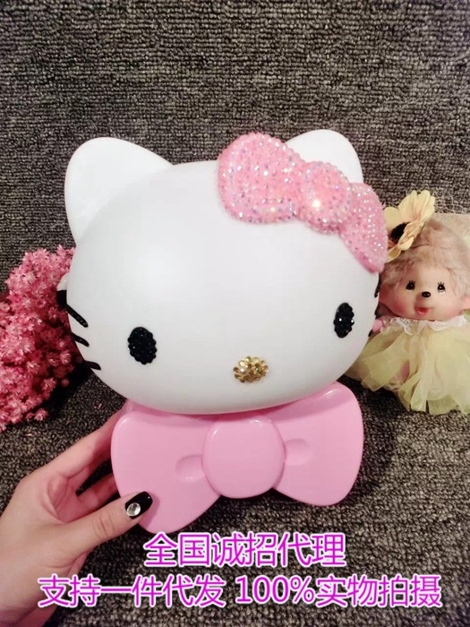蝴蝶結hellokitty小臺燈 KT小夜燈臥室床頭燈 卡通創意臺燈工廠,批發,進口,代購