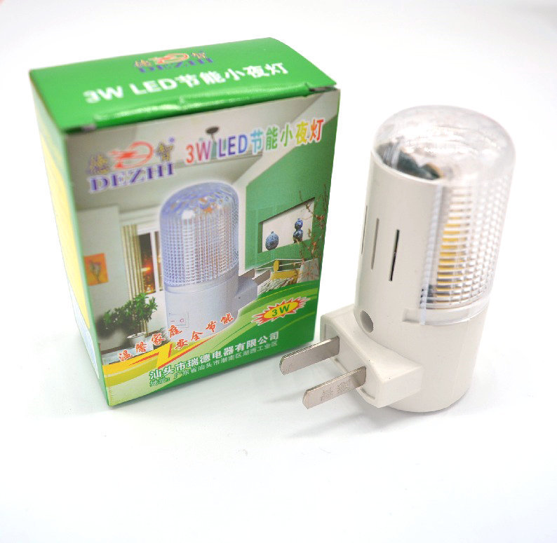 LED圓柱小夜燈 節能創意寶寶床頭燈 壁燈 插電帶開關 4燈珠批發批發・進口・工廠・代買・代購