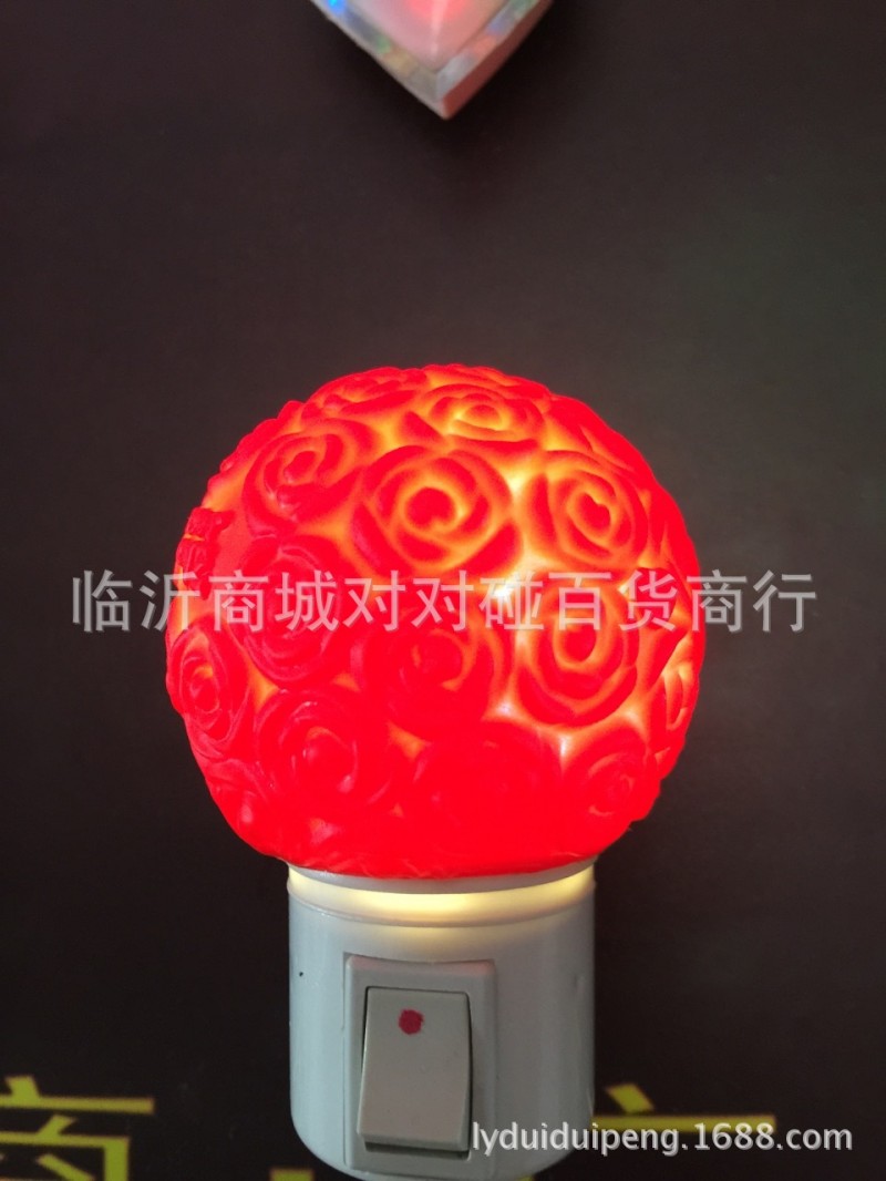 小夜燈新奇特地攤熱銷產品5元專批臺燈床頭燈玫瑰紅夜燈開關夜燈工廠,批發,進口,代購