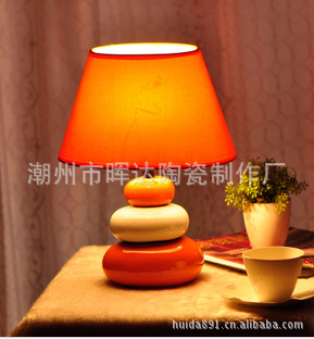 現代簡約  臥室床頭燈 禮品  典雅 仿石頭陶瓷臺燈工廠,批發,進口,代購
