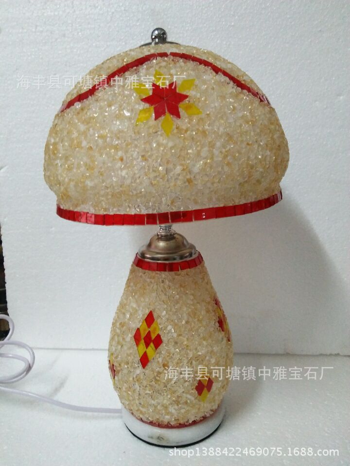 供佛黃水晶寶石臺燈 佛教擺飾臺燈  按鈕式開關臺燈工廠,批發,進口,代購