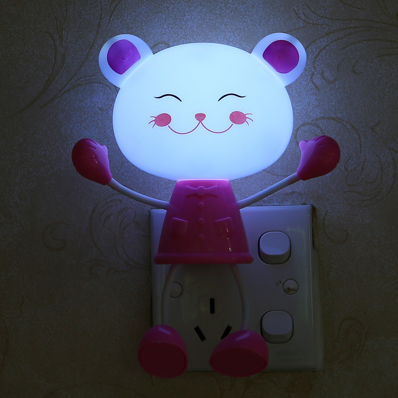 創意百變卡通LED小夜燈 插電智能光控感應燈 地攤熱賣批發批發・進口・工廠・代買・代購
