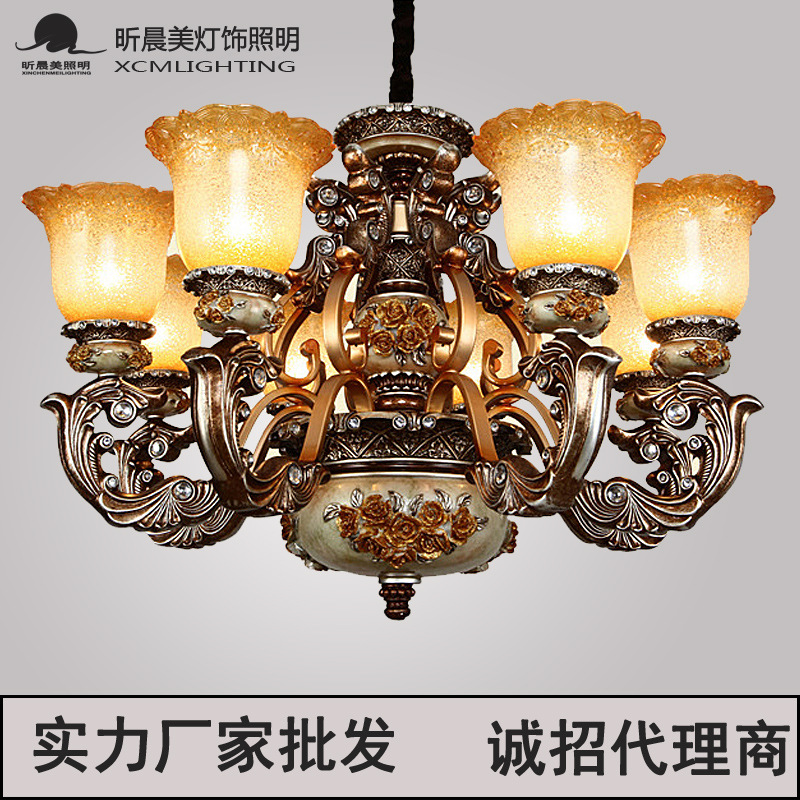 奢華歐式樹脂吊燈客廳臥室燈大氣創意燈具復古別墅復式樓大廳燈工廠,批發,進口,代購