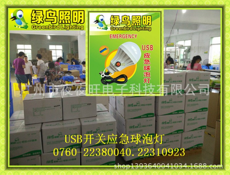 綠鳥照明36V應急球泡燈帶按鈕開關USB線插口內蒙古新巴爾虎右旗批發・進口・工廠・代買・代購