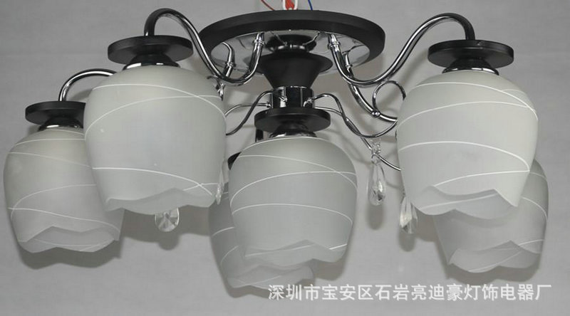 LH002-5+1玻璃白熾燈 現代白熾燈五金吸頂燈 廠傢批發工廠,批發,進口,代購
