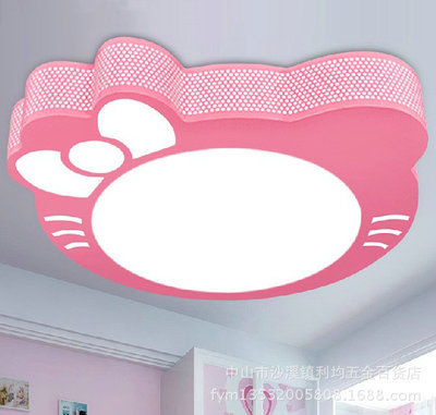 現貨供應Kitty貓創意卡通燈兒童燈led吸頂燈臥室燈具女孩房間燈飾工廠,批發,進口,代購