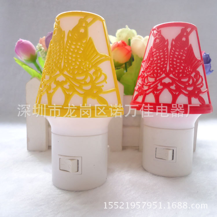 廠傢直銷 LED燈片帶開關雙魚臺燈工廠,批發,進口,代購