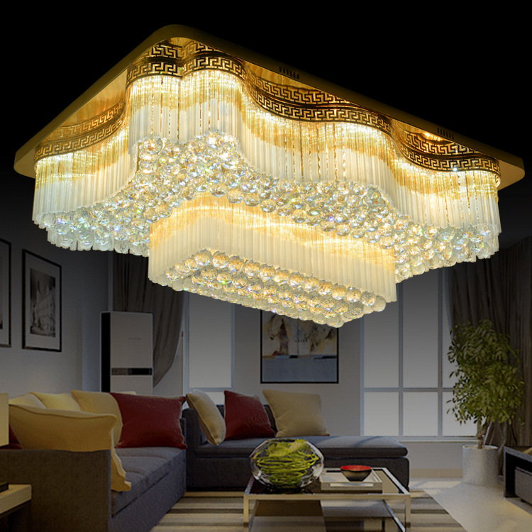 2016新款歐式長方形水晶燈吊燈LED吸頂燈奢華長方形客廳燈具工廠,批發,進口,代購