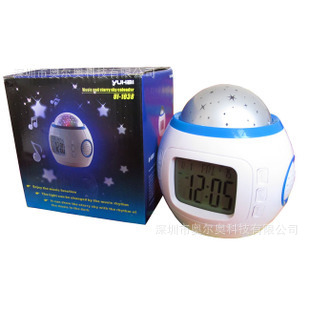 時尚LED投影鬧鐘 星空燈鬧鐘，七彩創意鬧鐘燈自然聲 工廠直批批發・進口・工廠・代買・代購