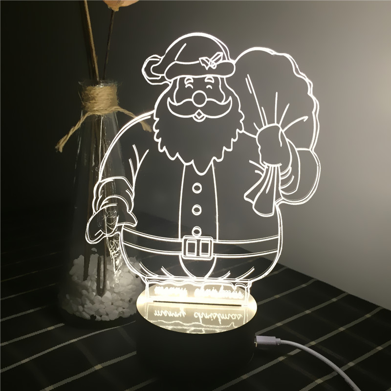 速賣通熱賣3d臺燈聖誕老人聖誕樹創意USB立體視覺臺燈個性禮物批發・進口・工廠・代買・代購