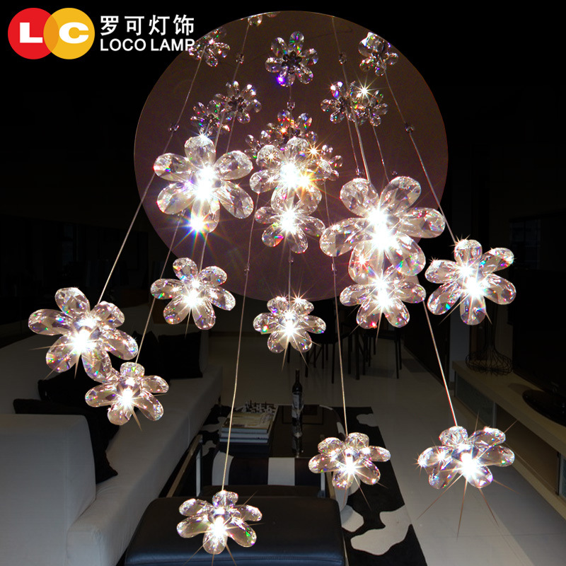 水晶吊燈溫馨茉莉花燈具現代簡約客廳臥室餐廳飯廳燈飾15批發・進口・工廠・代買・代購