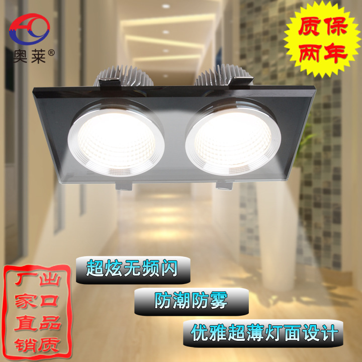 3.5寸14/18W時尚超亮AC一體COB集成雙頭筒燈大廳客廳酒店大堂走廊批發・進口・工廠・代買・代購