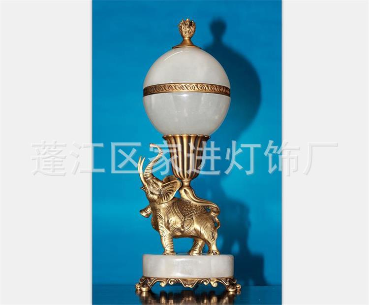 歐式純銅軟裝飾別墅書房臥室客廳床頭燈雲石燈大理石臺燈燈具批發批發・進口・工廠・代買・代購
