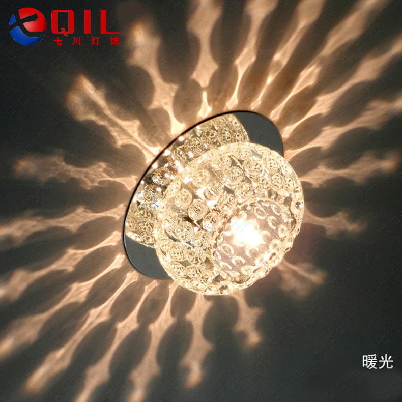 現代簡約水晶吸頂燈現代簡約燈玄關陽臺過道燈走廊燈led吸頂燈具工廠,批發,進口,代購