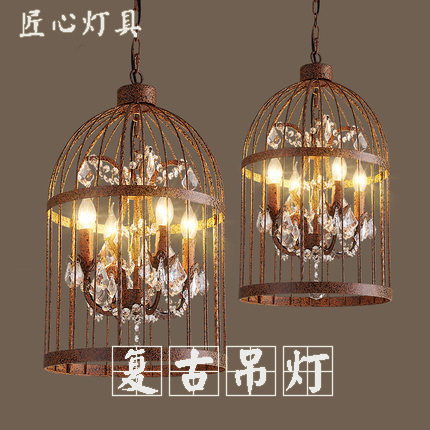 loft復古工業風仿古做舊鐵藝水晶鳥籠餐廳酒網吧臺服裝店臥室個性工廠,批發,進口,代購