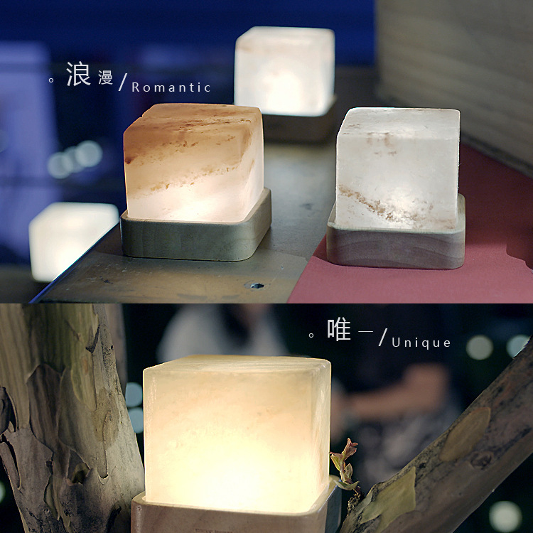 新款創意小夜燈 實木原木usb小夜燈喜馬拉雅水晶鹽燈 高檔禮品批發・進口・工廠・代買・代購