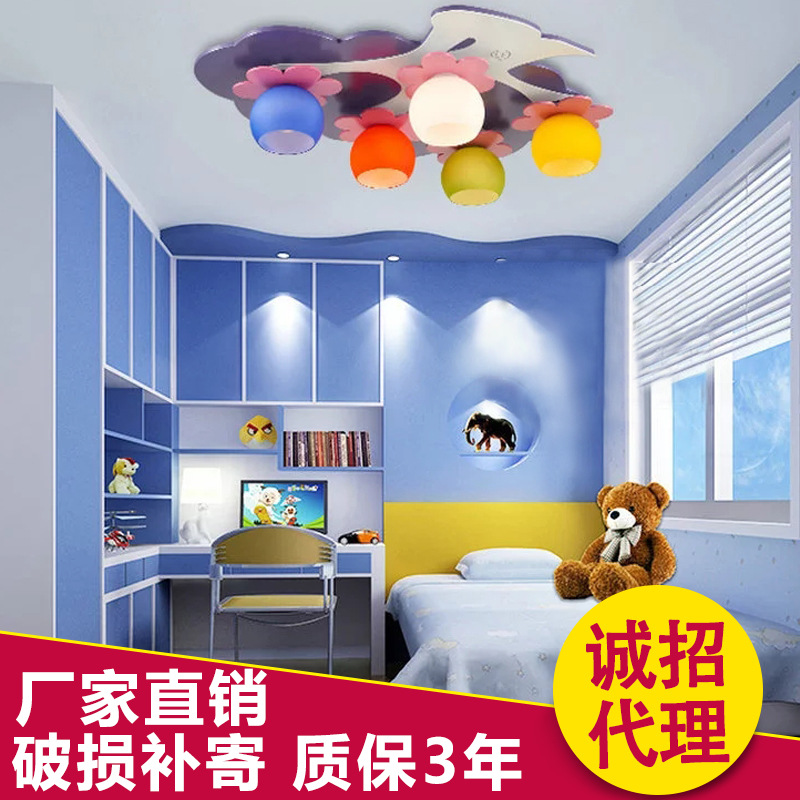 室內卡通木藝led吸頂燈 臥室創意可愛樹燈飾燈具 簡約led吸頂燈批發・進口・工廠・代買・代購