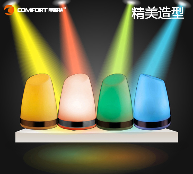熱銷禮品，圓形Led發光小桌燈，三種閃爍效果，可訂製印刷logo批發・進口・工廠・代買・代購