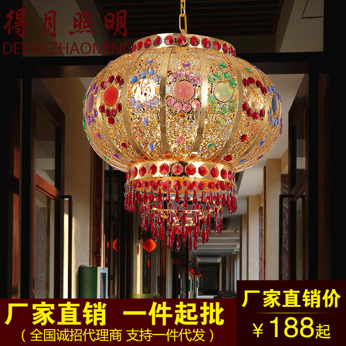 廠傢專業提供 高檔七彩福字水晶燈籠 大門陽臺旋轉水晶燈籠批發・進口・工廠・代買・代購