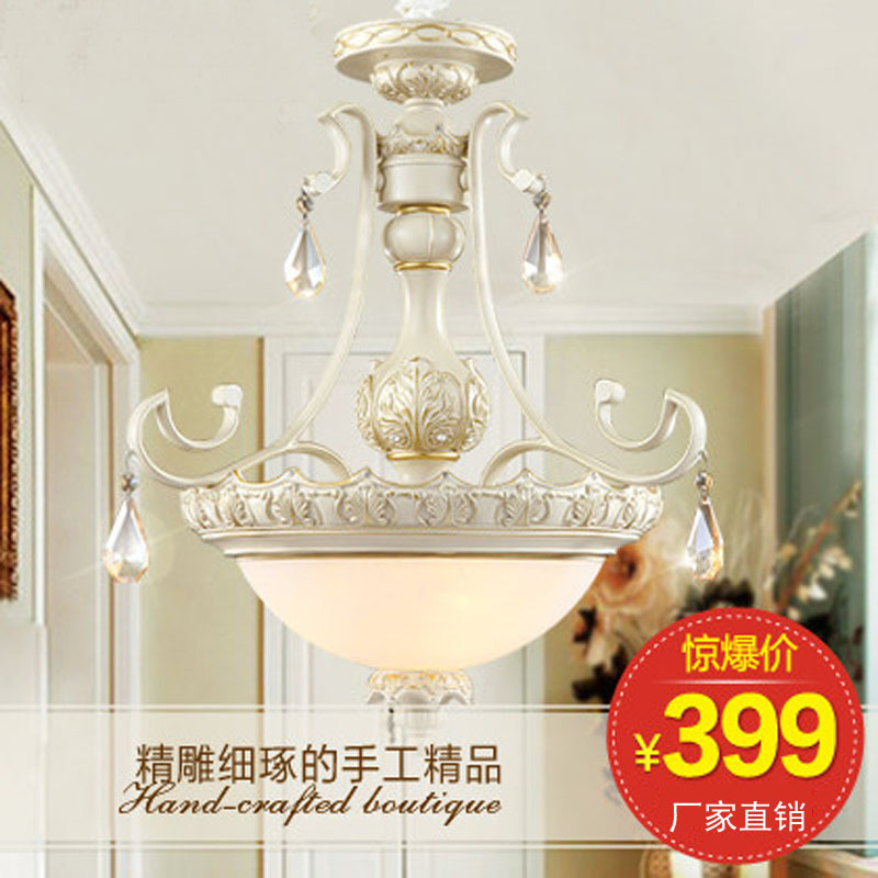 廠傢直銷 歐式簡約鐵藝樹脂燈 奢華LED水晶餐廳吊燈飾燈具818-3批發・進口・工廠・代買・代購