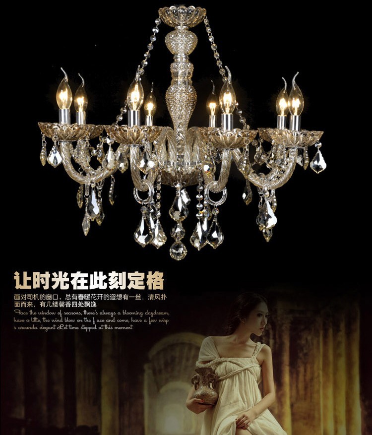 傢源歐式LED水晶客廳吊燈 奢華蠟燭仿古 客廳吊燈 餐廳水晶燈直銷批發・進口・工廠・代買・代購