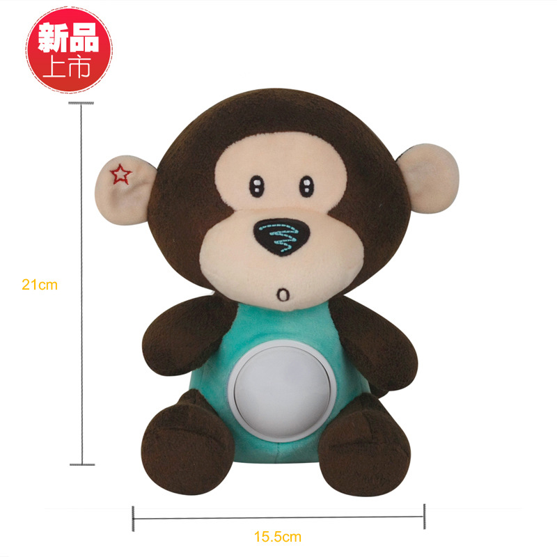 廠傢直供猴子夜燈毛絨公仔 兒童安撫創意LED兒童益智夜燈公仔工廠,批發,進口,代購
