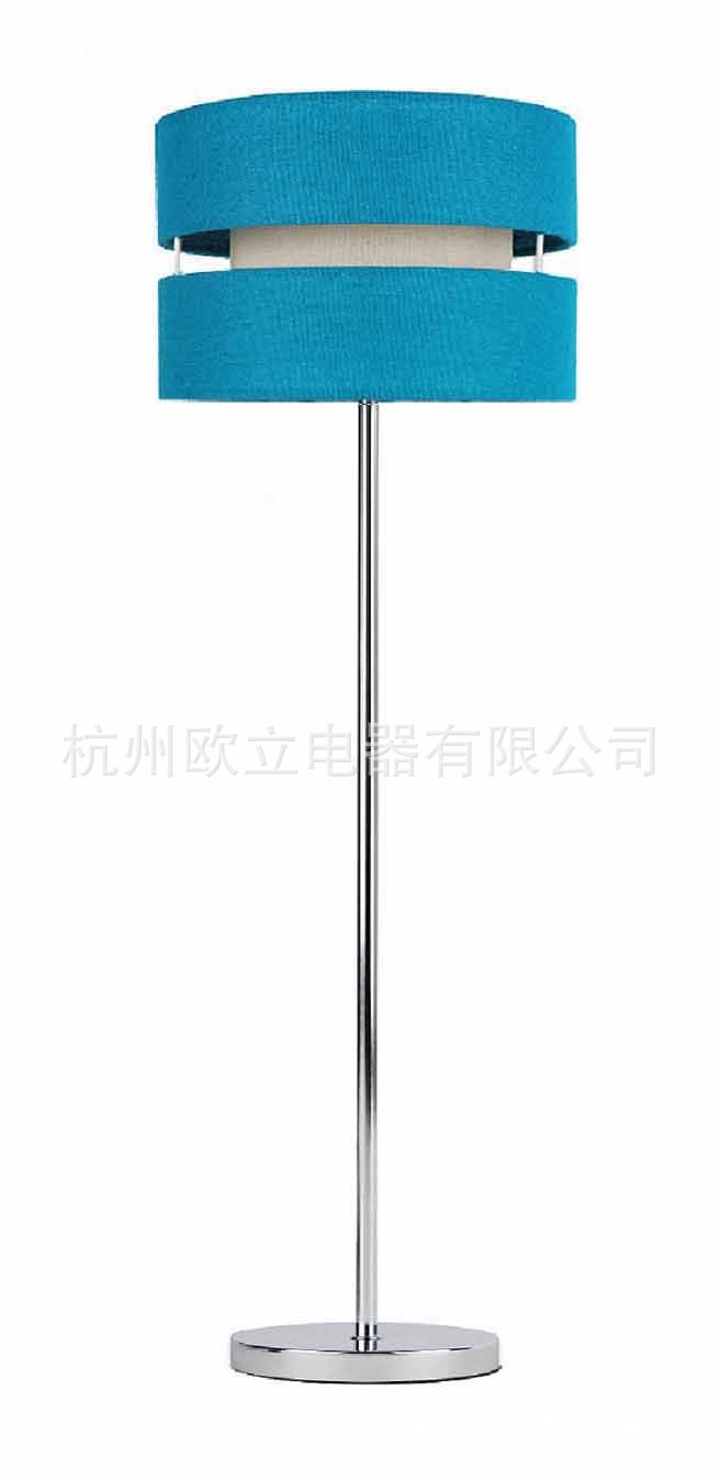 歐立供應時尚電鍍鎳拉絲柱形落地燈帶內外雙層圓形燈罩批發・進口・工廠・代買・代購