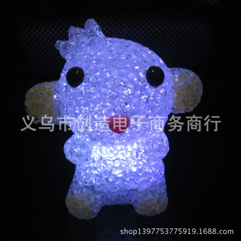 水晶猴子七彩小夜燈米粒小夜燈七彩變色猴子燈 地攤批發貨源批發・進口・工廠・代買・代購