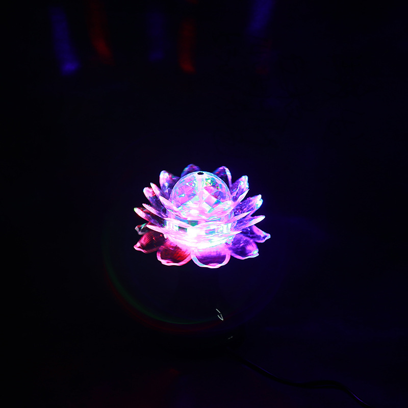 廠傢直銷LED彩色底座蓮花七彩燈小太陽花裝飾魔球燈 創意禮物批發批發・進口・工廠・代買・代購