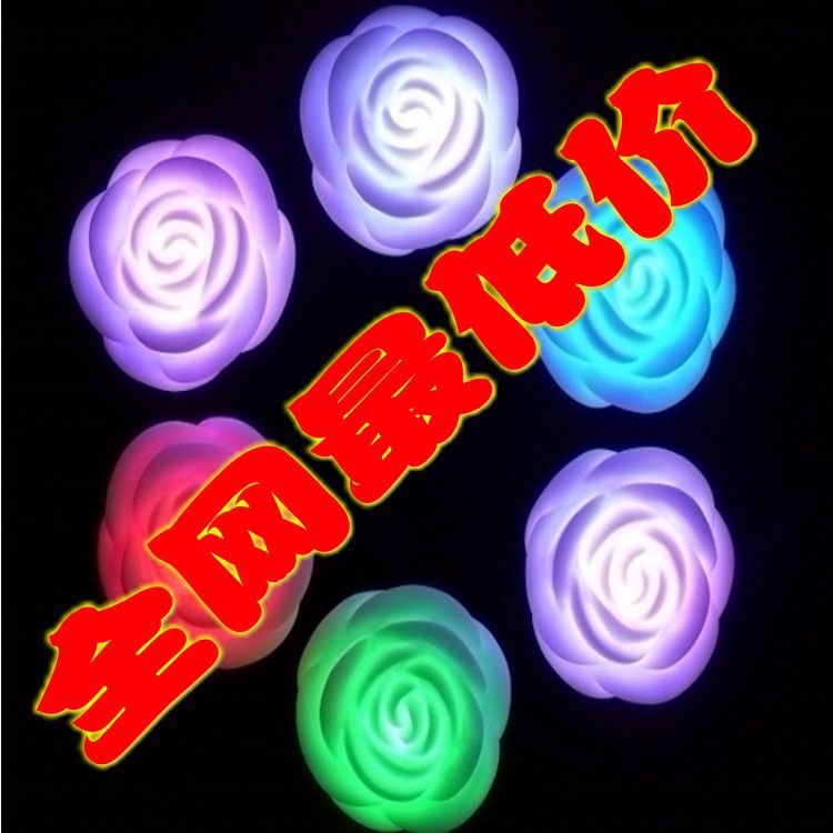 七彩發光小號玫瑰燈 義烏卡通迷你創意玫瑰花燈批發廠傢工廠,批發,進口,代購