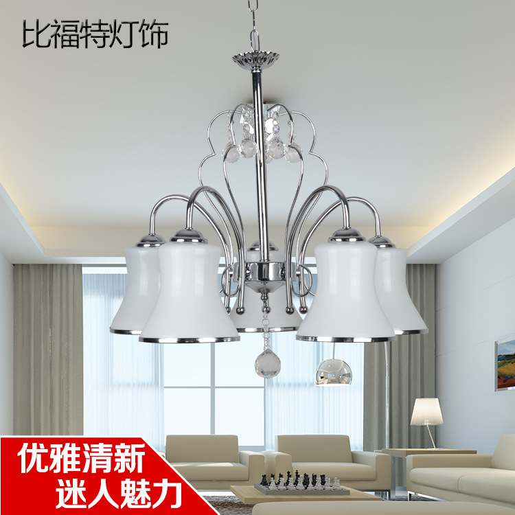 美式鄉村水晶吊燈 臥室led吊燈三頭 現代創意燈飾美式水晶吊燈批發・進口・工廠・代買・代購