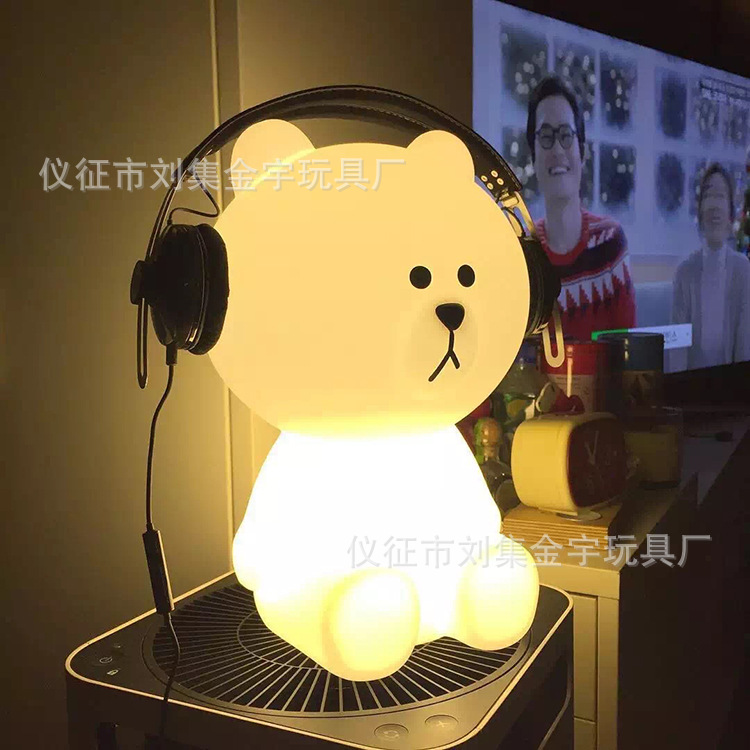 ins爆款充電式可愛小熊裝飾臺燈小夜燈兒童房卡通燈床頭燈擺件批發・進口・工廠・代買・代購